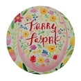 WENZZ Floral Round Easter Tablecloth, Spring Pink Tulip Flower Table