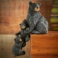 thumbnail image 3 of Christmas Black Bear Figurines Resin Miniature Art Craft For Bedside Tabletop Halloween Christmas Decoration, 3 of 9