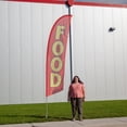 thumbnail image 2 of Food Feather Flag Kit - 13.5ft Knitted Polyester Swooper Flag with Pole Set and Ground Spike - Printed in The USA, 2 of 7
