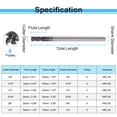 thumbnail image 2 of Square End Mills 1/8" Cutting Dia 4 Flutes Tungsten Steel Carbide Bit 4packs, 2 of 5