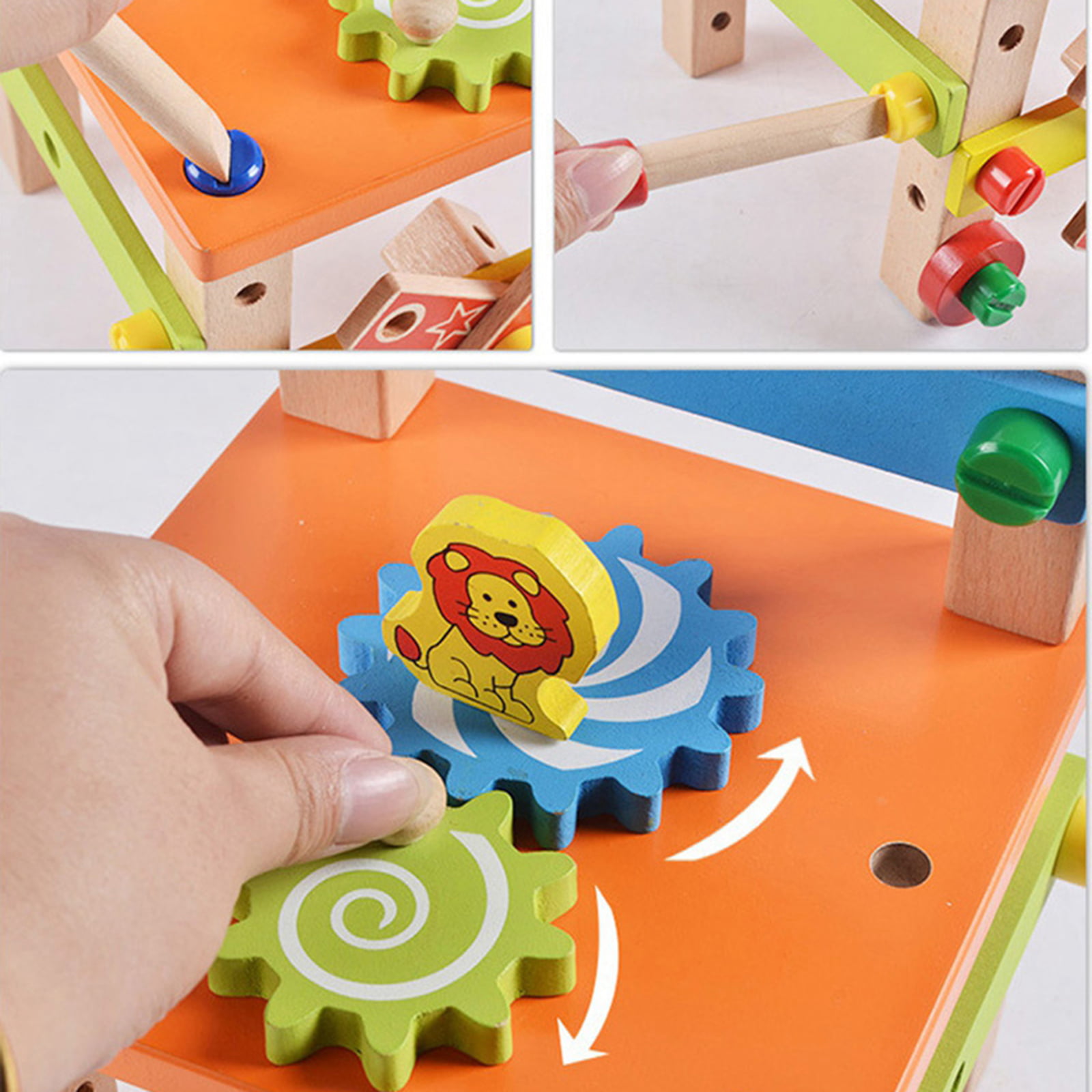 Wooden Assembling Chair Montessori Toys Baby Educational Wooden Toy Learning 
