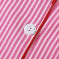 thumbnail image 7 of XIAONU Women's Heart Print Striped Sleepwear Set Loose Long Sleeve Notched Collar Loungewear Set Soft Playful Sleep Pajamas, 7 of 7