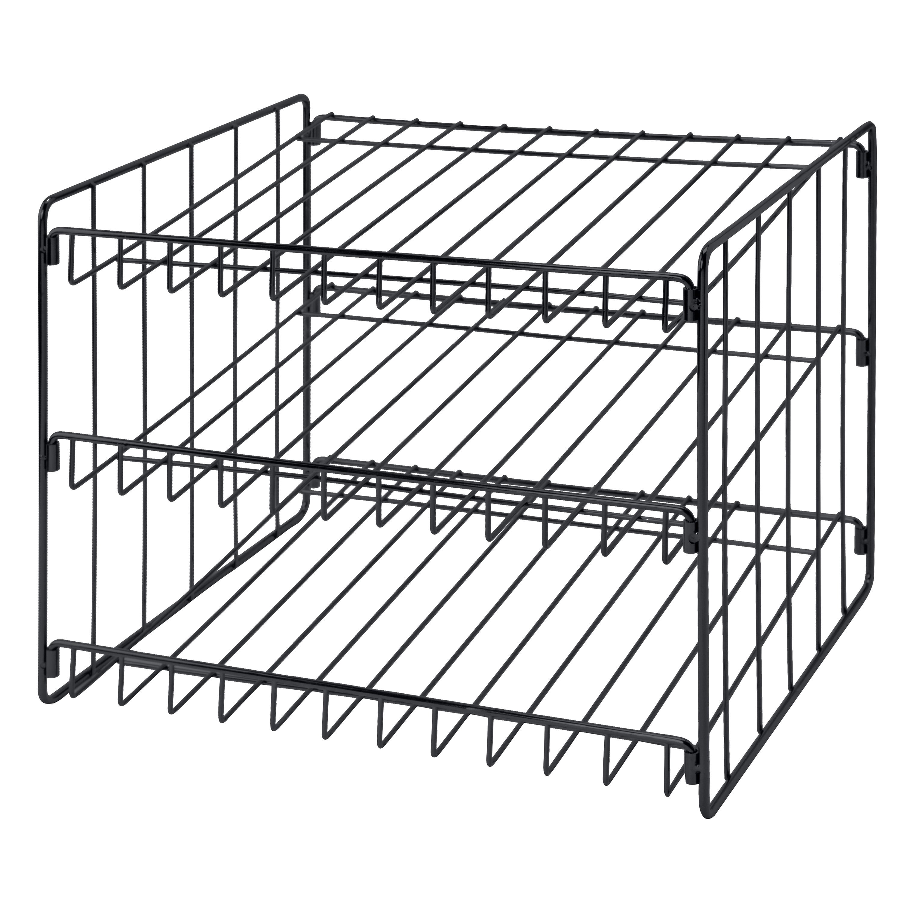 Kitchen Details 3 Tier Can Storage Organizer Rack in Black