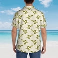 thumbnail image 6 of Goofa Green Snake Hawaiian Shirt for Men, Unisex Summer Beach Casual Short Sleeve Button Down Shirts,Aloha Tropical Floral print shirt-, 6 of 9