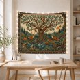 thumbnail image 5 of Tree of Life in Woodland Scene, Peaceful Rustic for Nature Lovers, Wildlife Wall Art, Housewarming Gift, Tapestry Wall Hanging for Bedroom and Living Room, 5 of 7
