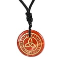 thumbnail image 4 of Colgante de triquetra antiguo, collar con colgante de , joyería de s talladas lisas, negro Rojo Yuyangstore COLLAR COLGANTE, 4 of 8