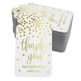 thumbnail image 1 of Inkdotpot Pack Of 100 ThankYou For Celebrating With Me Birthday Favor Paper Tags Craft Real Gold Foil Hang Tags, 1 of 6