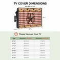 thumbnail image 3 of Outdoor TV Cover 52 to 55 Inches, Country Star Sunflower Texas Star Vintage Red Plaid Waterproof and Weatherproof TV Cover with Remote Control Pocket, Flat Screen TV Cover Protector for Outside TV, 3 of 6