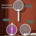 thumbnail image 4 of 1 unidad, matamoscas eléctrico, raqueta antimosquitos 4 en 1, trampa para mosquitos y moscas con luz, recargable por USB, adecuado para interiores, hogar, oficina, patio trasero, jardín., 4 of 4