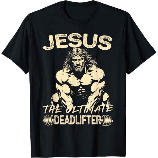 Jesus The Ultimate Deadlifter Christian Gym Pump Cover - Camiseta con cubierta de bomba