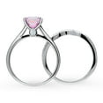 thumbnail image 4 of BERRICLE Sterling Silver Solitaire Wedding Engagement Rings 1.2 Carat Purple Princess Cut Cubic Zirconia CZ Wishbone Ring Set for Women, Rhodium Plated Size 5, 4 of 12