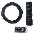 thumbnail image 3 of Sufanic Black Car Steering Wheel Cover Wear-resistant Leather Anti-slip 37-38CM, 3 of 8