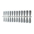 thumbnail image 4 of 24 Pieces False Nails Glitter Shimmering Powder sheets white lined paper; Full Cover Artificial Tips Simple Operation Fingernail Decal DIY Accessory Silver, 4 of 7