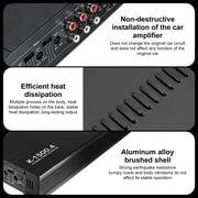 2000W Car Amplifier 4 Channel, Pecham Digital Car Amplifier Stereo Class A/B Amp Audio with 2/4 Ohm Stable, Adjustable Low/High Pass, Bass Boost