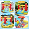 thumbnail image 6 of Toiyjofe Toddler Bounce House with Blower & Slide, Inflatable Bouncer with Ball Pit for Kids 3-6, Indoor Outdoor Use, 6 of 11