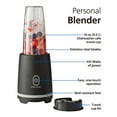 thumbnail image 4 of Mainstays Black Single-Serve Blender with 1 Travel Lid, 16 oz, New, 4 of 13