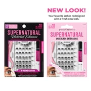 Salon Perfect Supernatural False Underlash Extensions Starter Kit, Fake Eyelashes, Contains 30 Lash Clusters, Applicator, Bond & Seal, and Lash Remover