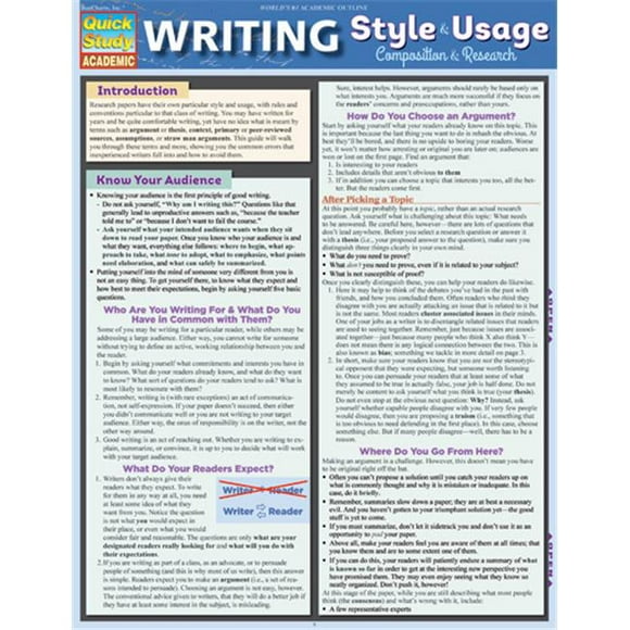 McLaren Writing Style Usage Guide Multicolour Laminated 11 L x 8.5 W in