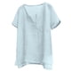 thumbnail image 1 of Camisa Henley de algodón y lino para hombre: manga corta, corte holgado, color liso, playa/yoga, tallas M-XXXXL, todas las estaciones, 1 of 6
