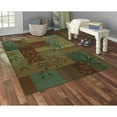 thumbnail image 2 of Mainstays Traditional Leaf Block Multicolor Print Indoor Large Area Rug, 9' x 12', 2 of 7