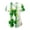 Gold, variant on GEWSEY St Patricks Day Shirt Women Shamrocks Printed V Neck Short Sleeve Nursing Uniform Scrubs Shirts with Pockets (White, XL)