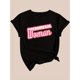 thumbnail image 3 of Camiseta Para Mujer De Verano Cuello RedondoWomen'S "Phenomenal Woman" Graphic Tee, Casual Crew Neck Short Sleeve T-Shirt, Polyester Knit Fabric, Medium Stretch, 180gsm, Spring/Summer/Fall Fashion T, 3 of 5