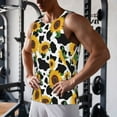 thumbnail image 5 of Salouo Cute Cow Print Sunflower D for Men's Tank Tops,Sleeveless Muscle Shirts for Men Quick Dry Workout Tank Top Gym Muscle Tee Fitness Bodybuilding Sleeveless T Shirt-Large, 5 of 7
