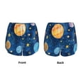 thumbnail image 3 of Balery Planets And Stars1 Pantalones cortos deportivos para mujer con forro y dos bolsillos, elásticos, para entrenamiento, gimnasio, yoga-Medium, 3 of 7