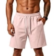 thumbnail image 3 of BRANROY Men's Air Layer Athletic Shorts - Athletic Shorts for Men, Drawstring Elastic Waist, Side Pockets, Lightweight for Running, Gym and Casual Wear,Light pink 2XL, 3 of 9