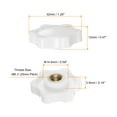 thumbnail image 2 of Uxcell 10 Pieces Star Knobs M8 Female Thread 32mm Head Non-Through Hole Clamping Handles Nuts White, 2 of 5
