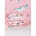 thumbnail image 6 of Bellafa 2-pack Long Sleeve Bodysuits One-piece 100% Organic Cotton for Infant Girls Floral Unicorn Onesies Baby Romper, 6 of 10