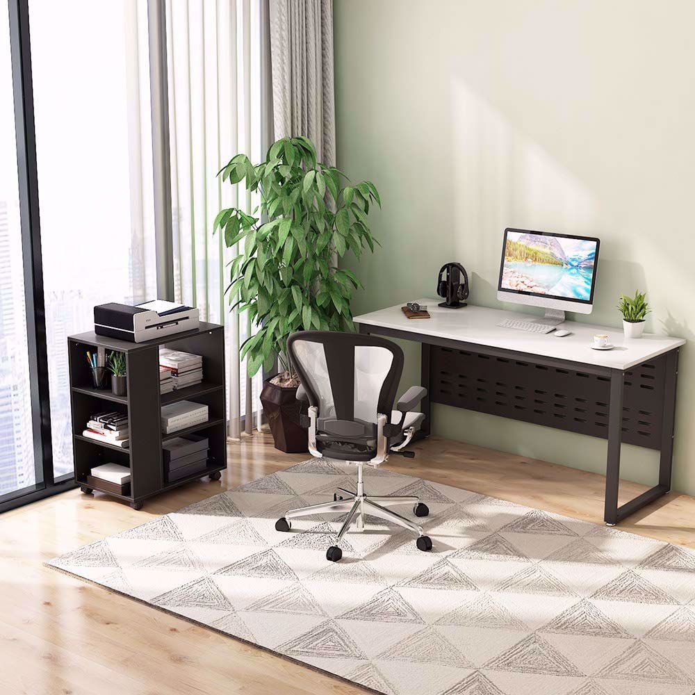 Tribesigns Rolling Printer Stand Computer Side Table Machine Stand For Home Office Black Printer Cart File Cabinet With Storage Shelf On Wheels Desk Accessories Workspace Organizers Office Supplies Amaltheiayada Gr
