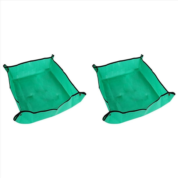 2X Estera de Trasplante de Plantas Estera de Trasplante Impermeable Interior PortáTil Cuadrado Plegable FáCil