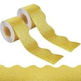 thumbnail image 4 of Sylvtty Scalloped Bulletin Board Border Vibrant Color Simple Installation Shiny DIY Decorative Roll Bulletin Board Border, 4 of 7