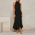 thumbnail image 6 of Rutainlusire Sleeveless Dress for Summer for Women Women Fashion Summer Halter Sleeveless Print Evening Sling Long Dress, 6 of 8