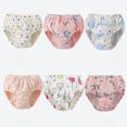 thumbnail image 2 of 6 Packs Baby Cotton Pants, Girls Briefs, Reusable Toddler Underwear for Boy and Girl 12M-6T, 2 of 7