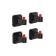 thumbnail image 1 of Ganchos de pared de 4 piezas, adhesivo fuerte, bolsa sin costuras, auriculares, ropa, cocina, baño, foto, reloj, colgador de entrada para el Almacenamiento y organización del hogar negro rojo Advancent HA079961-03, 1 of 6