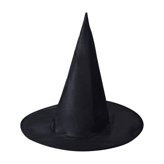 JHyouerji Witch Hat Hanging Ornament 15x14x14in Black Halloween Window Party Wall Soft Decor Pendant