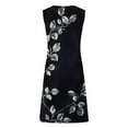 thumbnail image 5 of Viikei Plus Size Summer Maxi Dress for Women,Women's Casual Ruffle Short Sleeve Dress,Women's Casual Versatile Printed V Neck Casual Sleeveless Suspender Dress Black L, 5 of 5