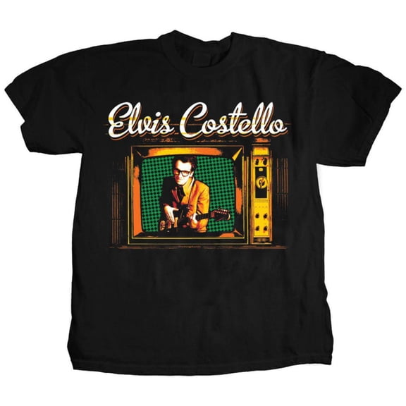 Elvis Costello- Vintage TV Apparel T-Shirt - Black