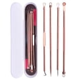 thumbnail image 1 of Ensemble de 4 Pinces pour Points Noirs, Trousse d'Outils en Acier pour l'Acné, Trousse d'Extracteur de Comédons avec Étui, 1 of 10
