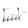 thumbnail image 4 of Double Rows 10 Hooks Door Rear Hanging Rack Non-Marking Free Punch Storage Rack, 4 of 14