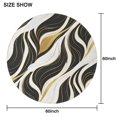thumbnail image 6 of Black White Gold Marble Pattern Round Tablecloth 60"x60",Wrinkle Wipeable Table Cloth for Kitchen Dining Room Picnic Patio Party, 6 of 6