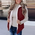 thumbnail image 5 of Hvyesh Women Puffer Vest Casual Fleece Lined Stand Collar Sleeveless Jacket Warm Winter Zip Up Waistcoat Sherpa Gilet Outerwear with Pockets, 5 of 9