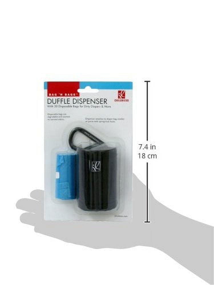 J.L. Childress Bag N' Bags Portable Fabric Duffel Dispenser and Waste Bag Refill - Includes 30 Disposable Bags - Black