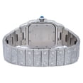 thumbnail image 4 of Pre-Owned Cartier Santos Galbée 29MM 1564 Silver Roman Dial Diamond Bezel Stainless Steel Full Diamond Bracelet, 4 of 7