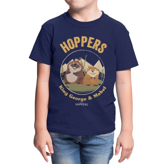 Disney Pixar Hoppers Flat Circle Youth T-Shirt (Navy, XS-XL)
