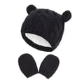 thumbnail image 1 of Gorro de invierno para bebé, gorro de lana con orejas pequeñas, guantes, conjunto de dos piezas con protección para las orejas y forro cálido, 1 of 6