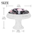thumbnail image 4 of 4 Pcs Painted Pink Flowers Knobs for Kitchen Cabinet Cupboard Dresser Bookcase Drawer Pulls Handles Round Home Decor, 4 of 8