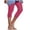 Hot Pink, variant on Timegard Capri Leggings for Women Summer Beach Vacation Casual Slim Comfy Side Lace Elastic Waist Crop Pants